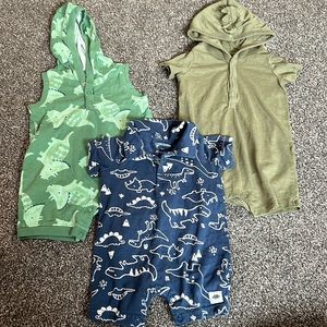 9 Month Okie Dokie Dinosaur Rompers